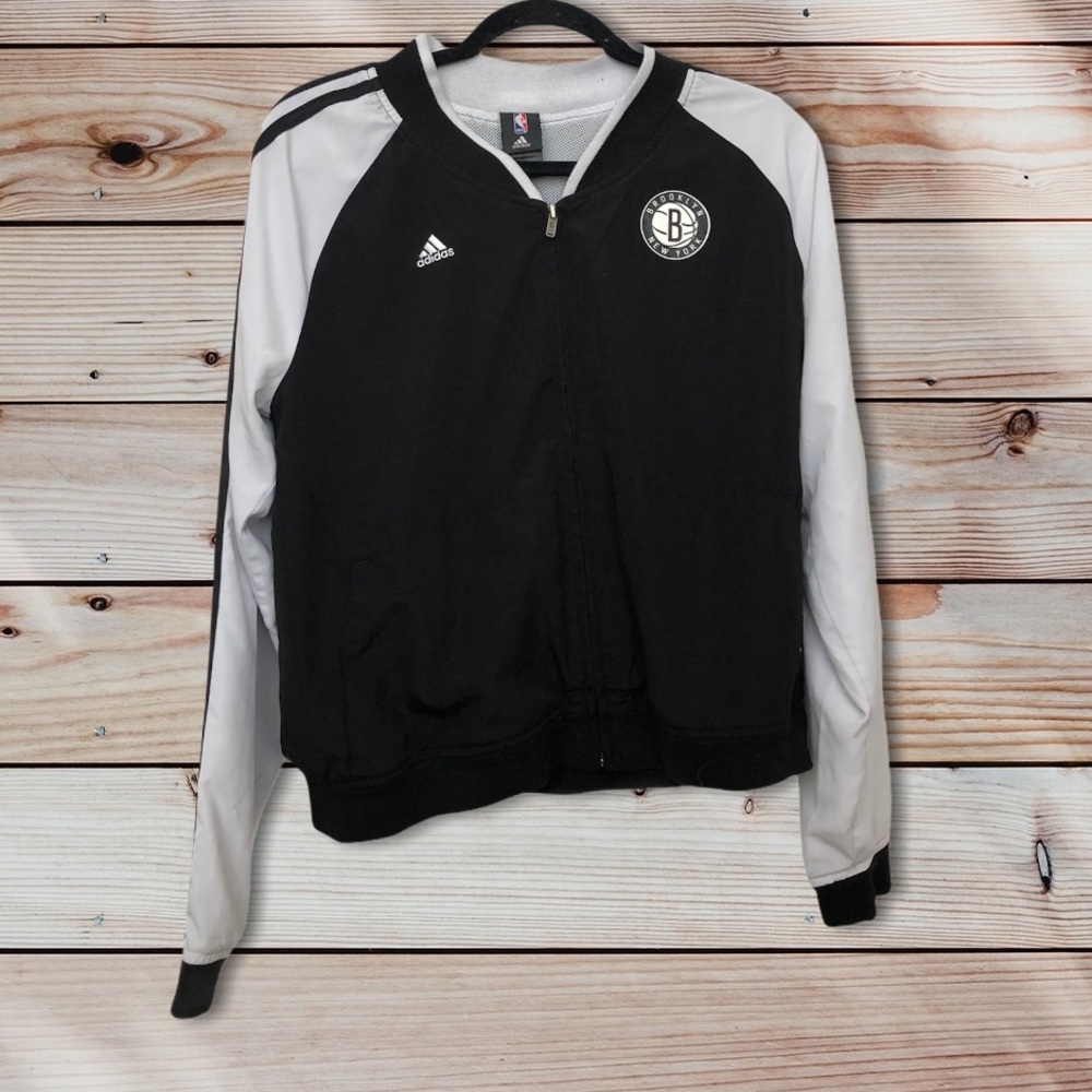 Adidas NBA Brooklyn NY Basketball Zip Up Jacket